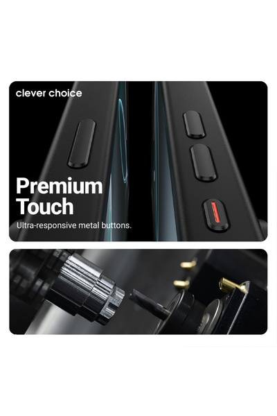 Crong Husă Hybrid Frost MAG - Husă MagSafe iPhone 17 Pro (negru)