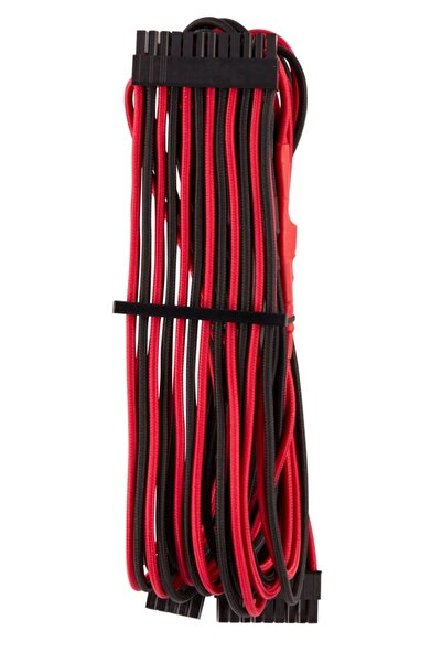 Corsair Premium Sleeved 24-Pin-ATX-Kabel (Gen 4) - rot/schwarz