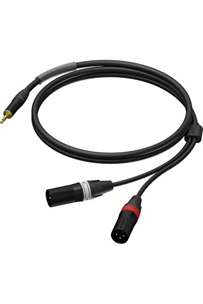 PROCAB Cablu PRA712/3, mufă jack 3,5mm (tată) stereo la 2x XLR (tată) (3m)