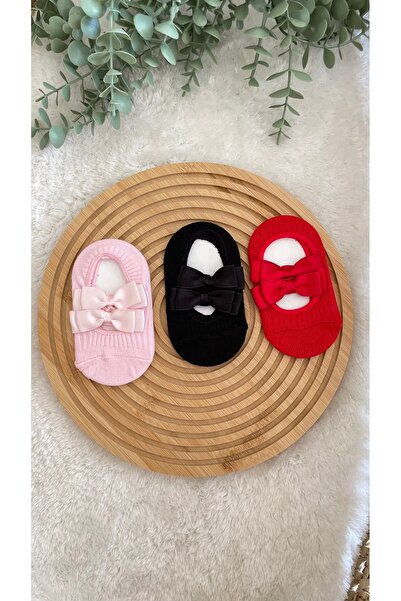 Aselbaby Kız Bebek Fiyonk Model Babet Çorabı 0-2 Yaş
