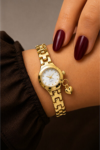 The Watch ساعة يد نسائية من أبوليا جولد – ساعة فاخرة بسيطة من الفولاذ الذهبي ...