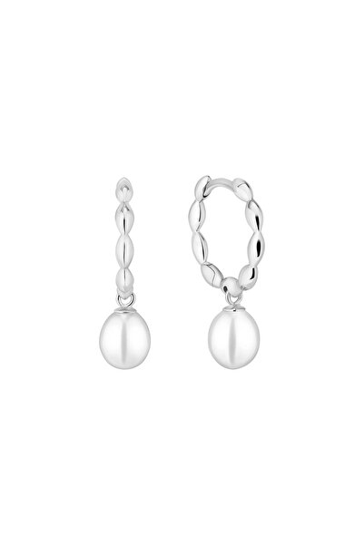 MANAVA Cercei argint cu perle naturale - Bubble Hoop