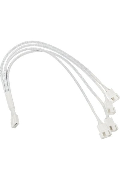 Kolink Cablu splitter 1 la 4 PWM - 35cm, împletit, alb
