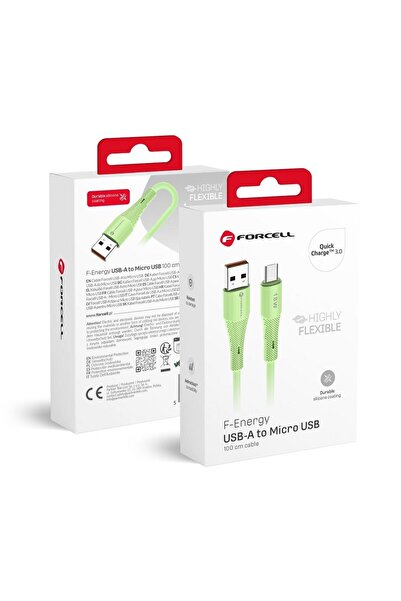 Forcell Kabel USB A do Micro USB F-Energy QC3.0 2,4A 18W Silicone 1 m C341 zi...