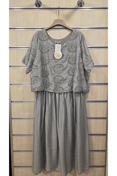 Park Moda Italian Dress with Scallop Detail
