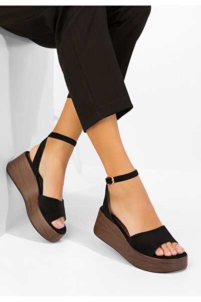 B T Shoes Sandale cu platformă Ysaria negre