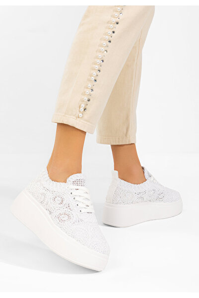 B T Shoes Sneakers cu platformă Anneira albi