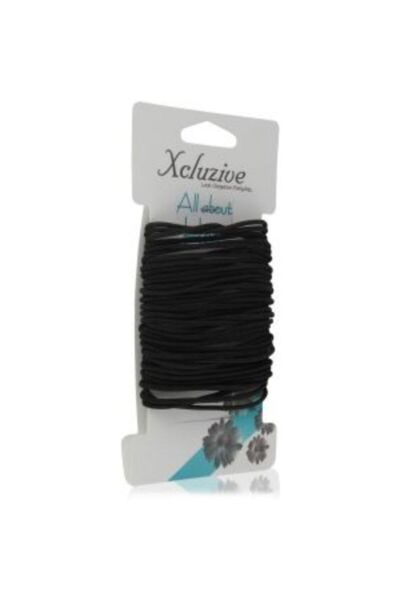 Xcluzive Thin Ponytailers 40 Count Black