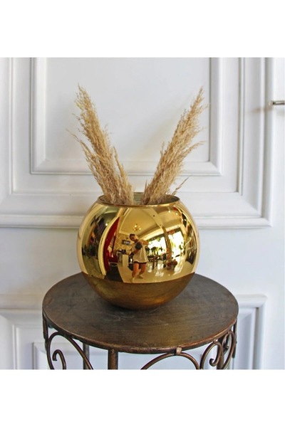 Evcihome Evchiome Gold Painted Mirror Reflective Faunus Vase