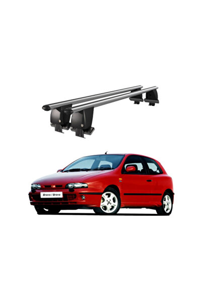 OEM Aluminum car trunk crossbars compatible with smooth roof Fiat Brava 1995-...