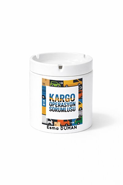 Kirbi Reklam Cargo Operations Officer Profession Double-Sided Printed Ash Tra...