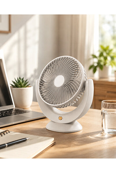 OEM Mini Ventilator Birou USB BK-168, Silentios, Reglabil 180°, Desktop Fan P...