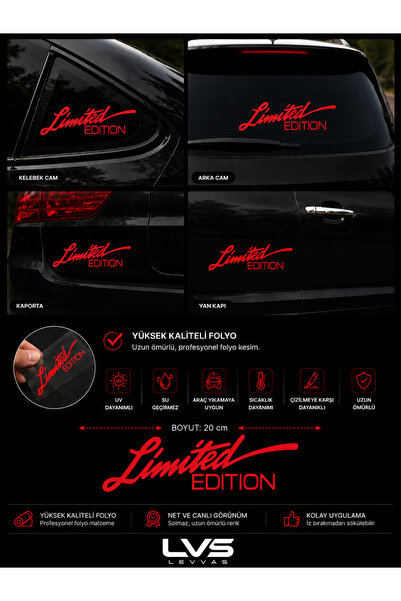 levvas Limited Edition Vehicle Sticker – 20 cm Auto Sticker Compatible with L...