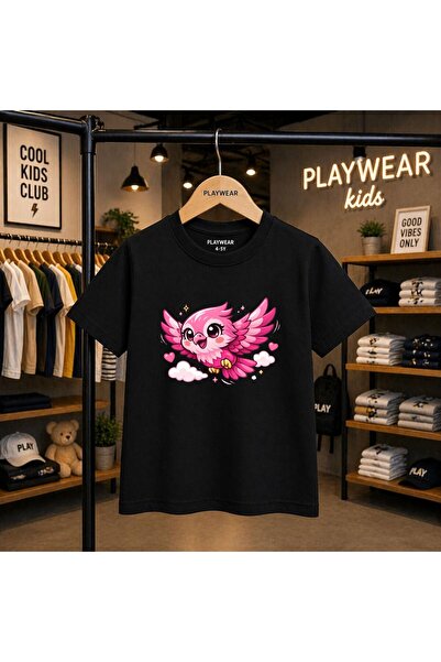 playwear Tricou unisex pentru copii 100% imprimat cu Mini Flying Bird, pentru...