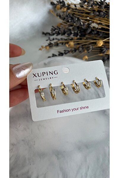 Novaglow Xuping Xuping Zirkon Taşlı Üçlü Kombin Halka Küpe Set