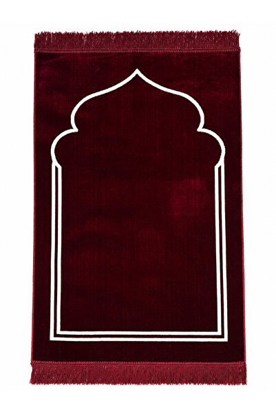 Keremzade Dört Mevsim - Kırmızı Makine Dokuma Seccade Namazlık 70x110 cm