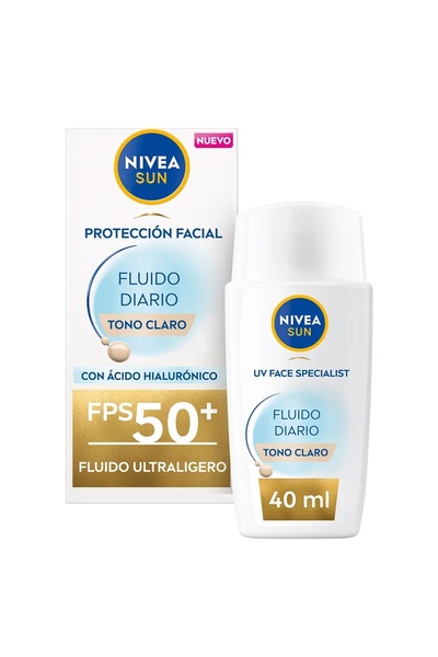 NIVEA Fluid facial nuantator cu protectie solara SUN FLUIDO DIARIO SPF50+ ton...