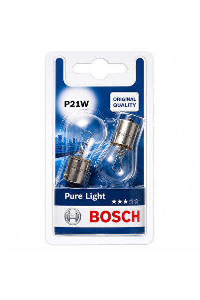 OEM SET 2 BECURI P21W 12V 21W BA15s BOSCH 1987301017 (BLISTER)