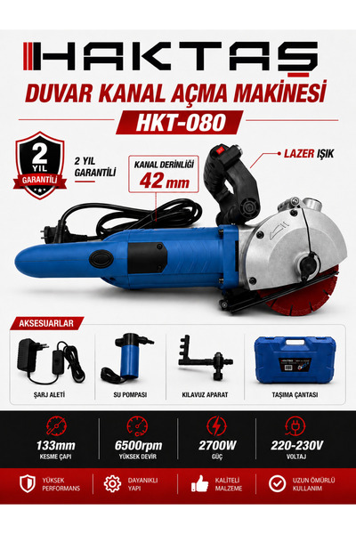 haktaş Duvar kanal açma makinesi