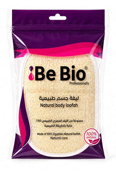 Be Bio Professionally ليفة استحمام عضوية - تصميم بيضاوي بمسكة مزدوجة الوجه