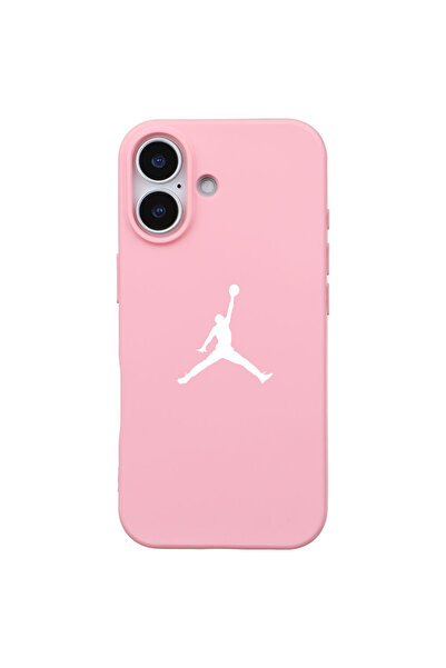 Casen iPhone 17 Pembe Lansman Renkli Silikon Premium Basketbol Kılıf