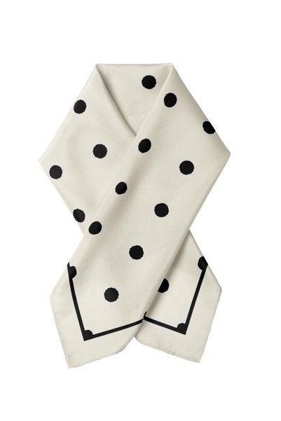 Sultan İpek Polka Dot Patterned Scarf / Bandana 50X50Cm