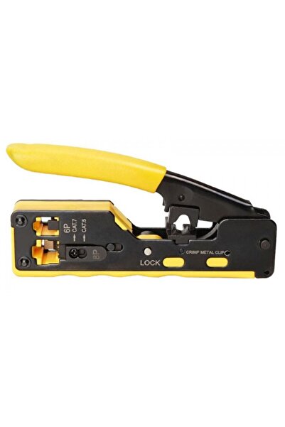 Derwell RJ11 RJ45 Ağ Kablosu Sıkma Pensesi CAT5 CAT6 Ethernet LAN Kablo Soyma...