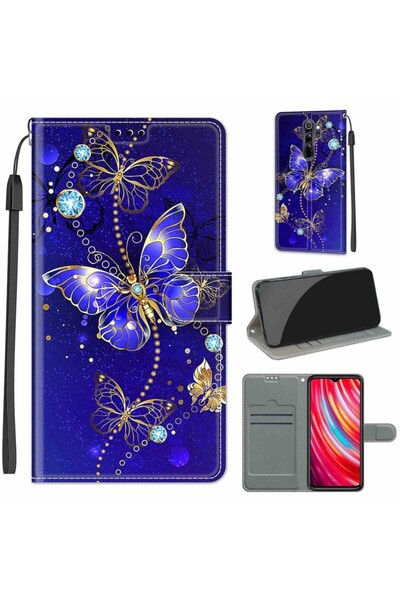 sscase Coloured Drawing Θήκη Πορτοφόλι Blue Butterflies (Xiaomi Redmi Note 8 ...