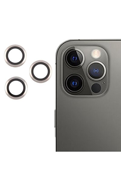 sscase Apple iPhone 12 Pro Κρίκοι Προστασίας για Κάμερα Silver