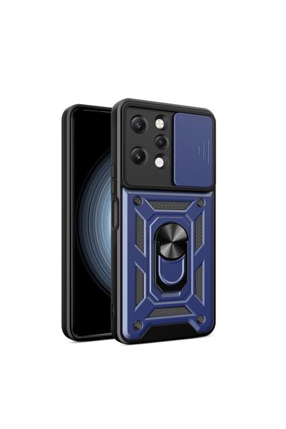 sscase Sliding Camera Σκληρή Θήκη με Δαχτυλίδι Blue (Xiaomi Redmi 12 4G)