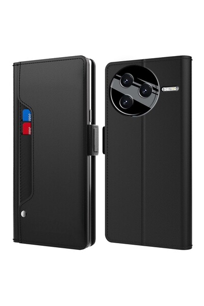 sscase Mirror Function Θήκη Πορτοφόλι Black (Xiaomi Poco F7 Pro 5G)