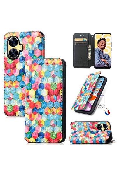 sscase Colorful Magnetic Θήκη Βιβλίο Magic Space (Realme C55)