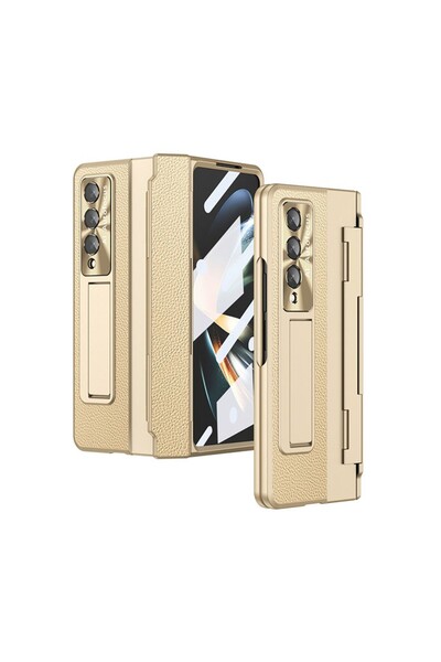 sscase Electroplating Σκληρή Θήκη με Βάση Στήριξης Gold (Samsung Galaxy Z Fol...