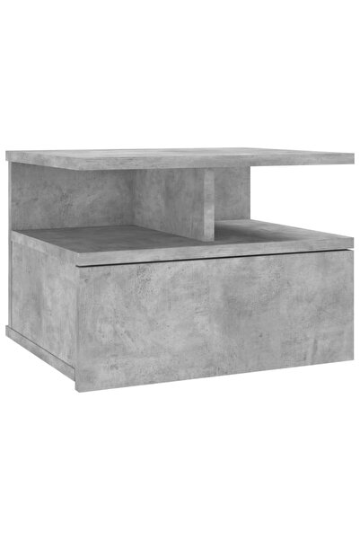 vidaxl Noptieră suspendată, gri beton, 40x31x27 cm, lemn prelucrat