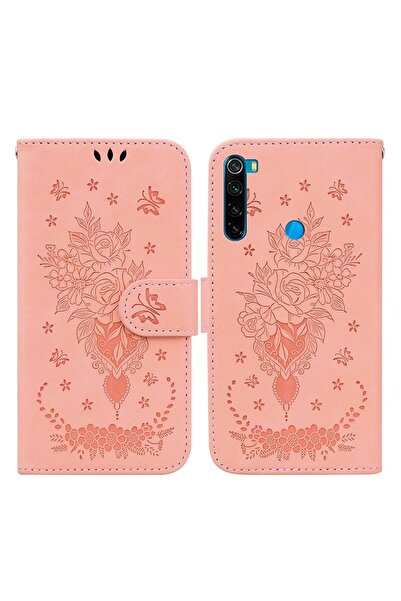 sscase Butterfly Rose Θήκη Πορτοφόλι Pink (Xiaomi Redmi Note 8T)