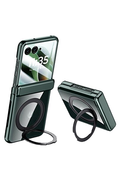 sscase MagSafe Electroplated Σκληρή Θήκη με Δαχτυλίδι Green (Motorola Razr 60...