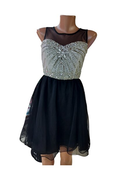 NO BRAND Black dress with sequins