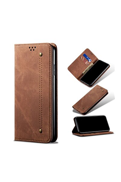 sscase Denim Texture Θήκη Βιβλίο Coffee (Xiaomi Redmi Note 8)