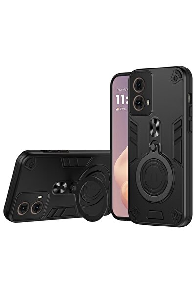 sscase Magnetic Ring Σκληρή Θήκη με Δαχτυλίδι Black (Motorola Moto G85 5G)