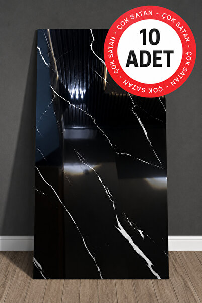 UKAB DEKOR 10 Adet 30x60 Cm Dekoratif Mermer Desenli Kendinden Yapışkanlı Duv...