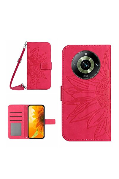 sscase Sun Flower Θήκη Πορτοφόλι με Λουράκι Rose Red (Realme 11 Pro 5G / 11 P...