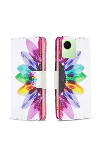 sscase Colored Drawing Θήκη Πορτοφόλι Sun Flower (Realme C30)