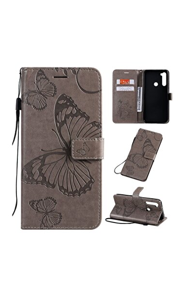 sscase Pressed Printing Butterfly Θήκη Πορτοφόλι Grey (Xiaomi Redmi Note 8T)