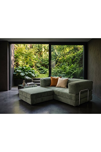 DECHOME 180X180 50 DNS Köşe Takımı | Modern Fitilli Kadife | Köşe Koltuk | Mo...