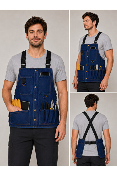 TYD Multi-Pocket Adjustable Work Vest – Professional Tool Carrier Vest for El...