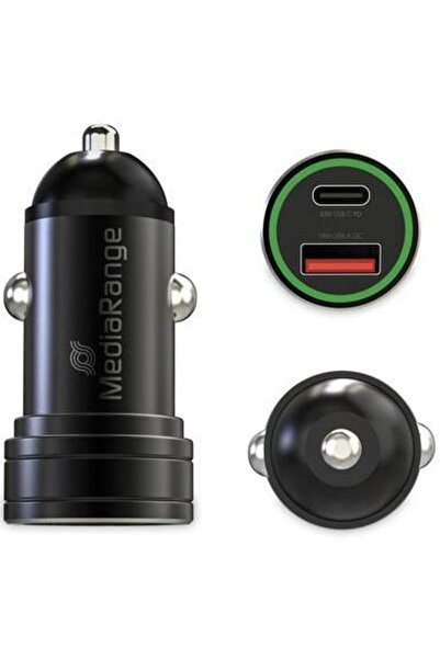MediaRange Încărcător MRMA120, 30W, 1x USB-A și 1x USB-C (Negru)