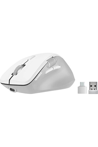 Speedlink Mouse Libera Silent, Bluetooth, 2.4 GHz, 3200 DPI, ergonomic, Alb/Gri