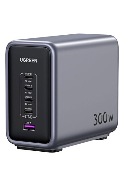 Ugreen Βάση Φόρτισης GaN με Θύρα USB-A και 4 Θύρες USB-C, Παροχή Ισχύος 300W,...