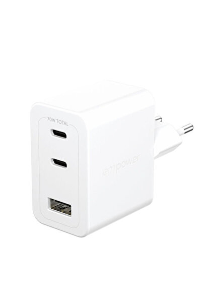 EMPOWER Φορτιστής PanzerGlass χωρίς καλώδιο με θύρα USB-A και 2 θύρες USB-C, ...