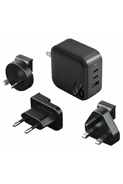 Energea Ασύρματος φορτιστής GaN με θύρα USB-A και 2 θύρες εξόδου USB-C, Παροχ...